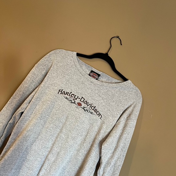 Harley-Davidson Tops - Vintage 2000 Harley-Davidson Naples Florida Long Sleeve Gray T-Shirt XL